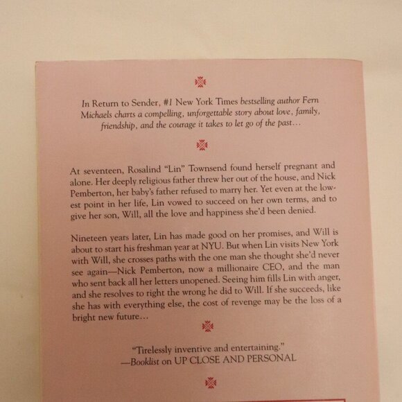 Return to Sender by Fern Michaels | Romance | Fiction | Novel | Paperback - Picture 3 of 3